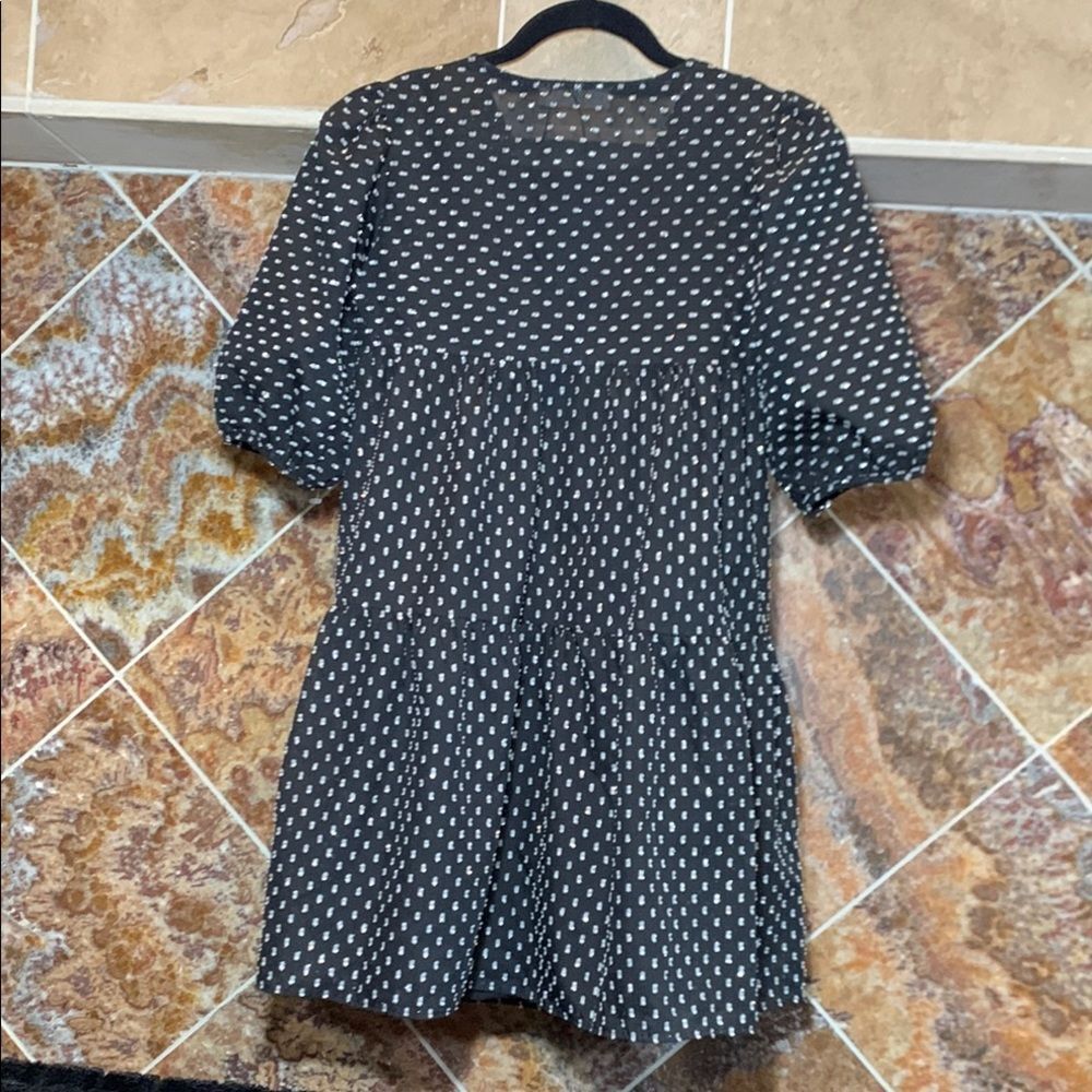 Zara Kids Black and Silver Party Dress Size 11-12 - Picture 2 of 9